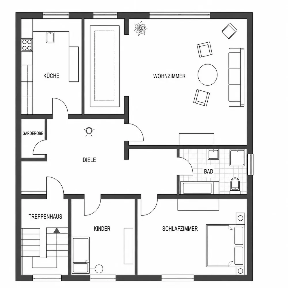 3 Zimmer Wohnung mit 76 m² in Krefeld – Bild 1