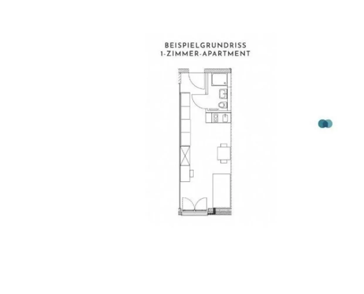 1 Zimmer Wohnung mit 27 m² in Köln – Bild 3