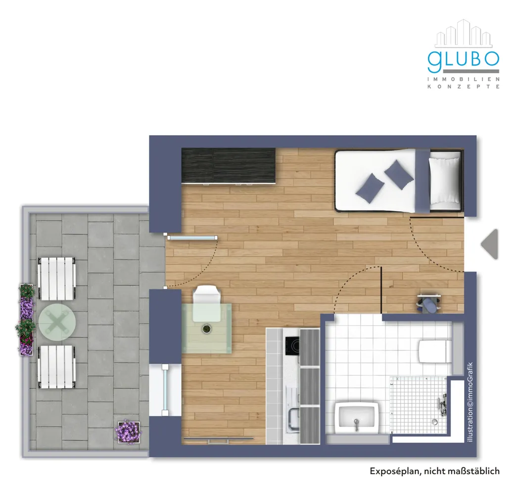 1 Zimmer Wohnung mit 22 m² in Bochum – Bild 6