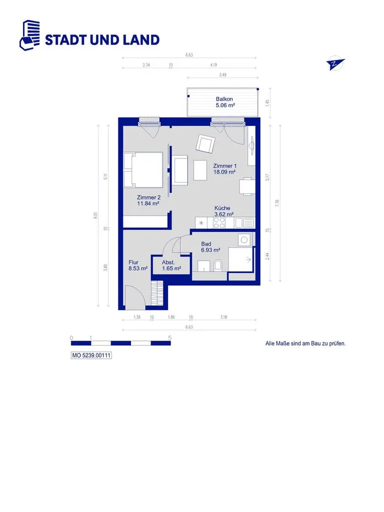 2 Zimmer Wohnung mit 53 m² in Berlin – Bild 5