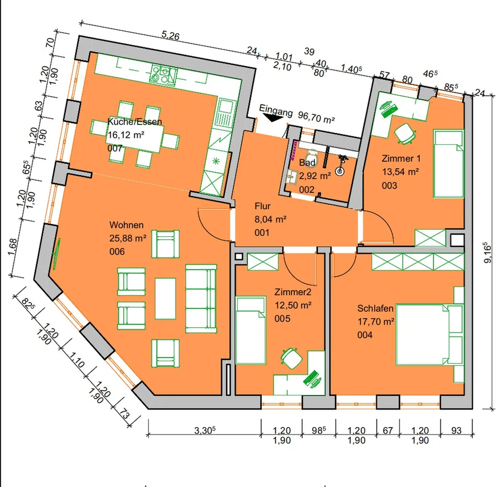 4 Zimmer Wohnung mit 97 m² in Hamburg – Bild 1