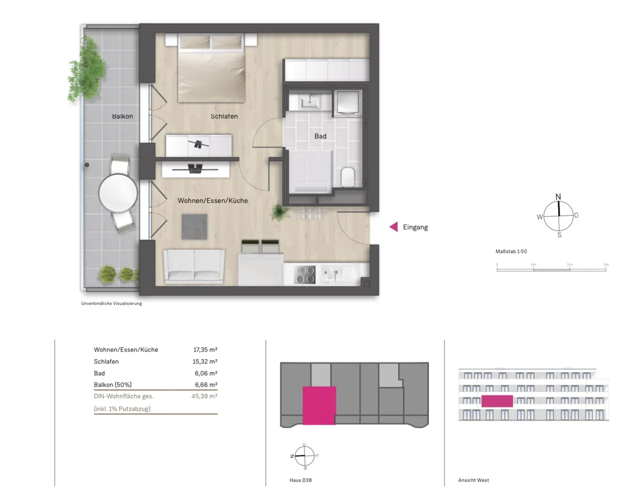 2 Zimmer Wohnung mit 45 m² in Sindelfingen – Bild 4