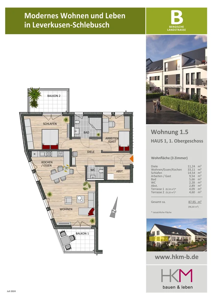 3 Zimmer Wohnung mit 88 m² in Leverkusen – Bild 11