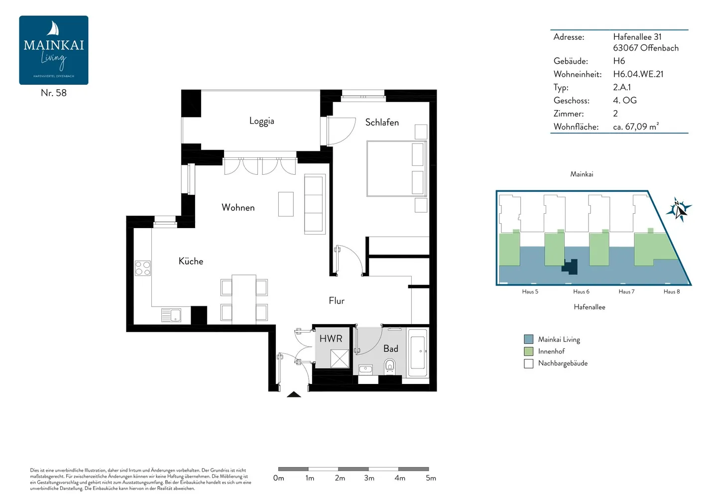 2 Zimmer Wohnung mit 67 m² in Offenbach am Main – Bild 10