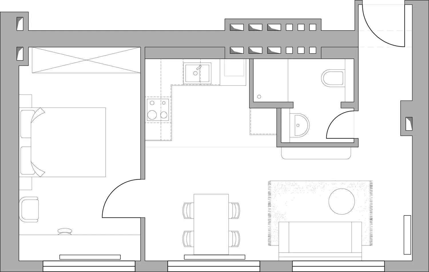 2 room apartment with 46 m² in Cologne – Photo 3
