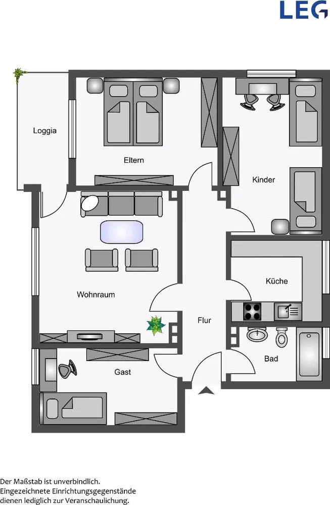 4 Zimmer Wohnung mit 79 m² in Hamm – Bild 3