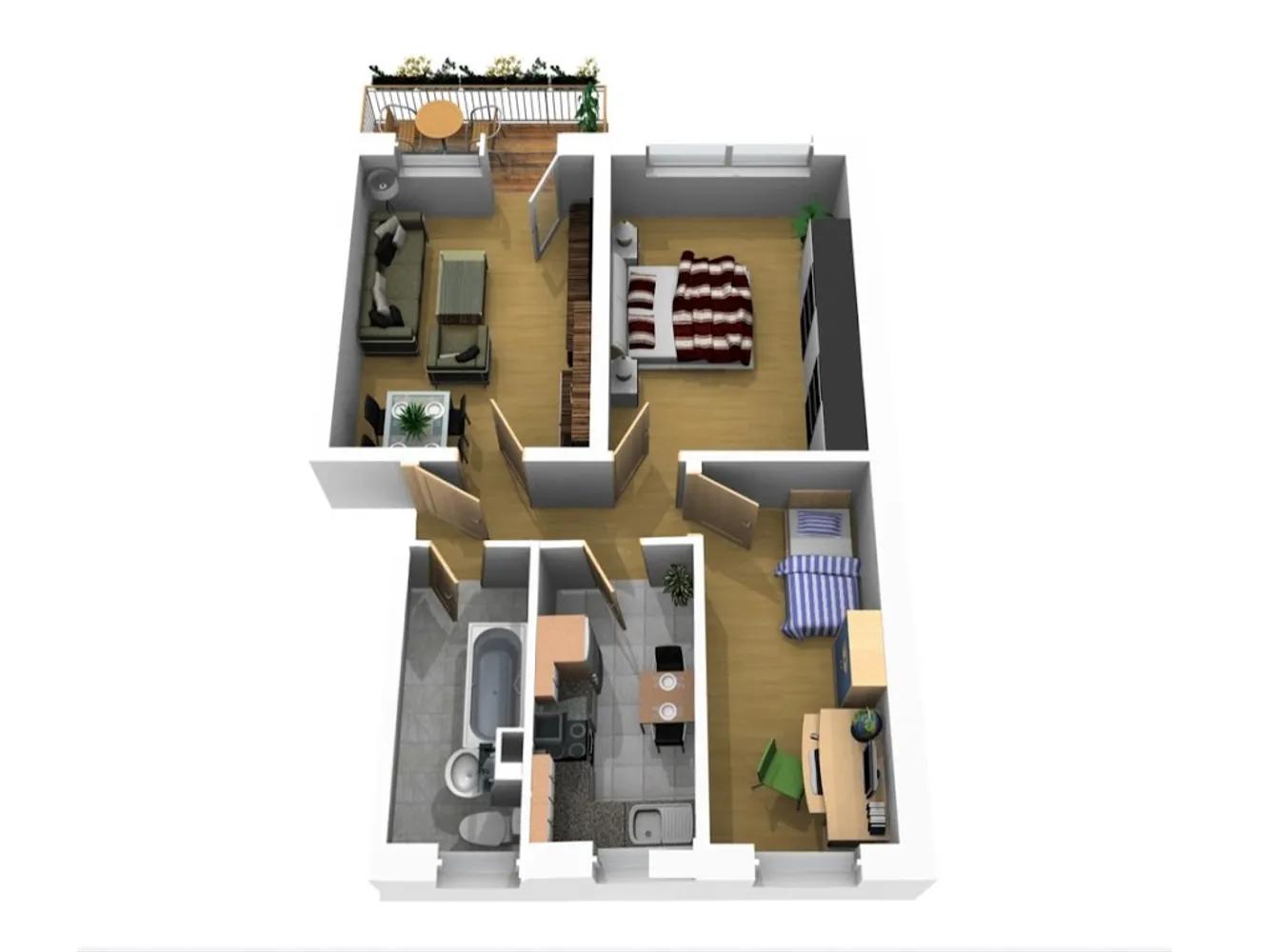 3 room apartment with 59 m² in Wismar – Photo 2