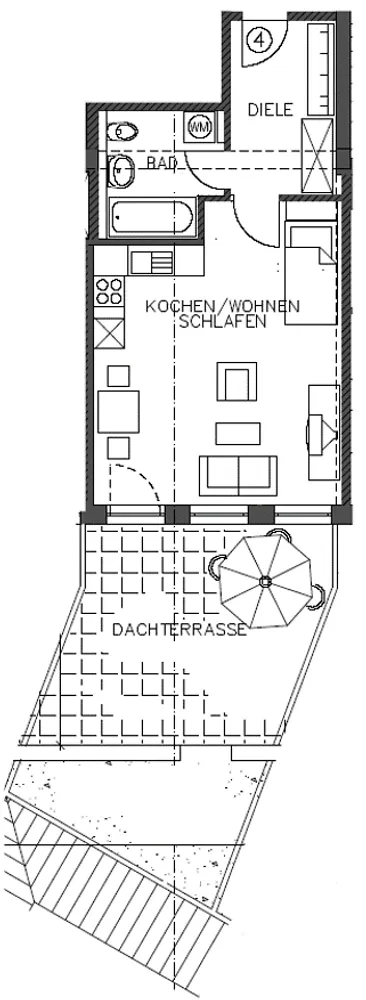 1 room apartment with 40 m² in Augsburg – Photo 8