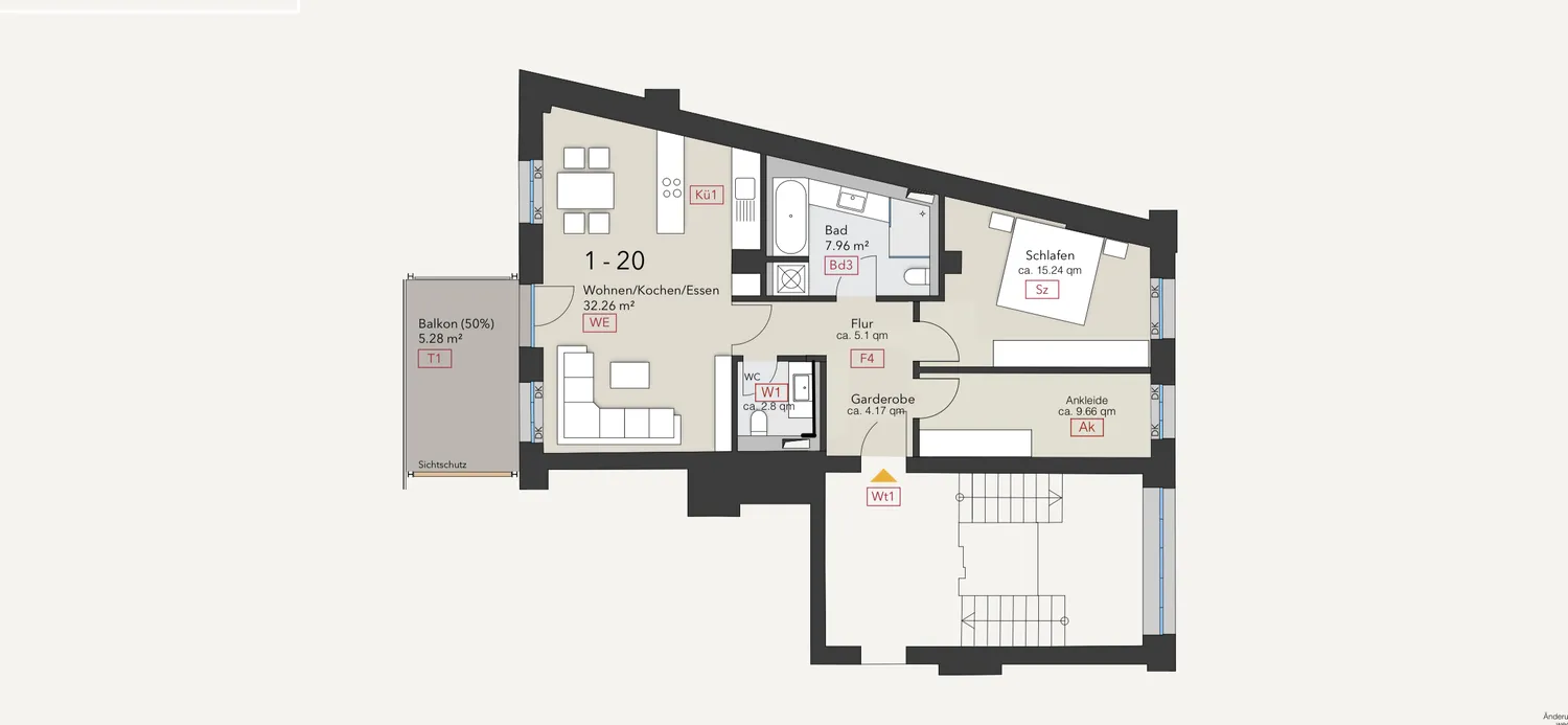 3 Zimmer Wohnung mit 83 m² in Nürnberg – Bild 1