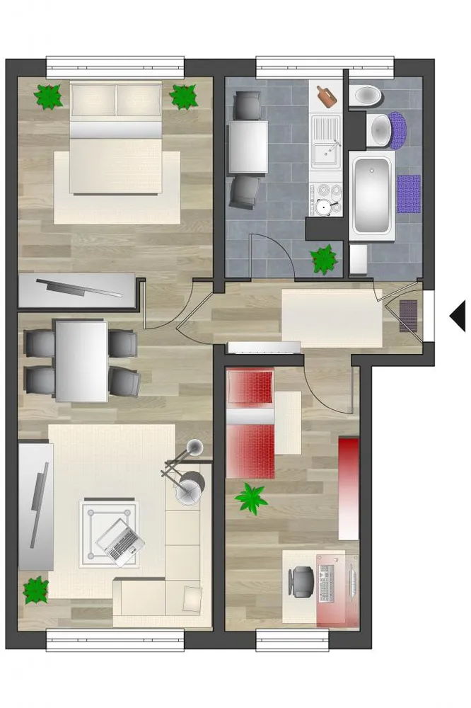 3 Zimmer Wohnung mit 58 m² in Chemnitz – Bild 5