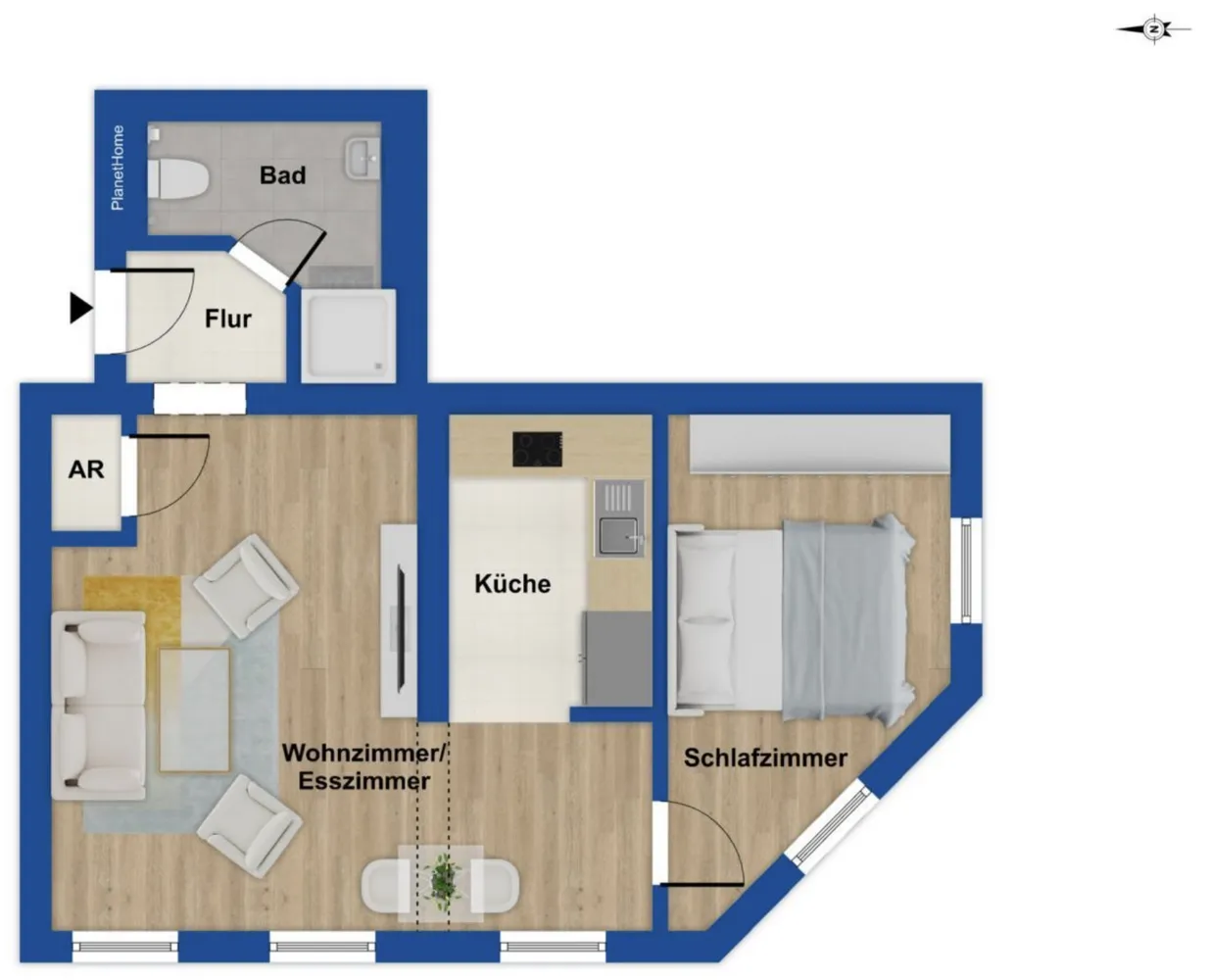 2 Zimmer Wohnung mit 44 m² in Leipzig – Bild 2