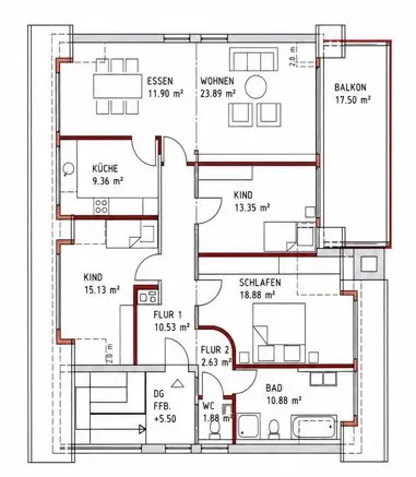 6 Zimmer Wohnung mit 194 m² in Lörrach – Bild 6
