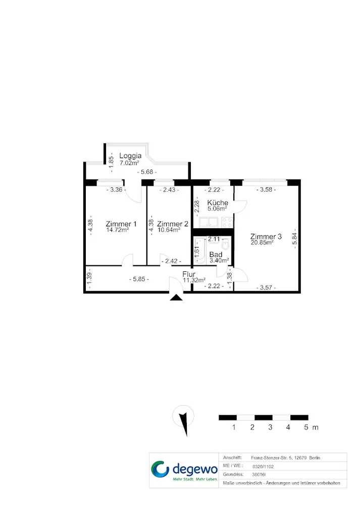 3 Zimmer Wohnung mit 68 m² in Berlin – Bild 3