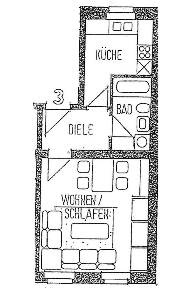 1 room apartment with 36 m² in Zwickau – Photo 7