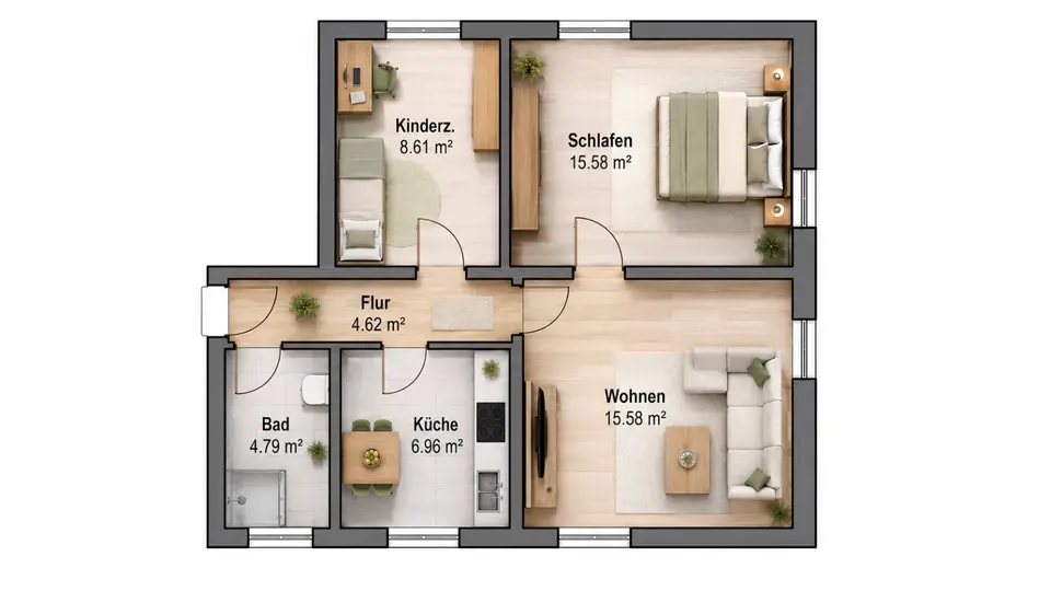 2 Zimmer Wohnung mit 16 m² in Nürnberg – Bild 8