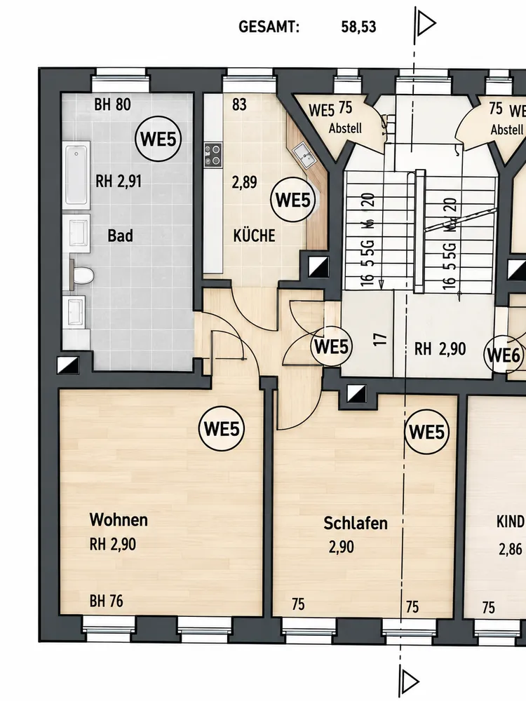 2 Zimmer Wohnung mit 59 m² in Leipzig – Bild 1