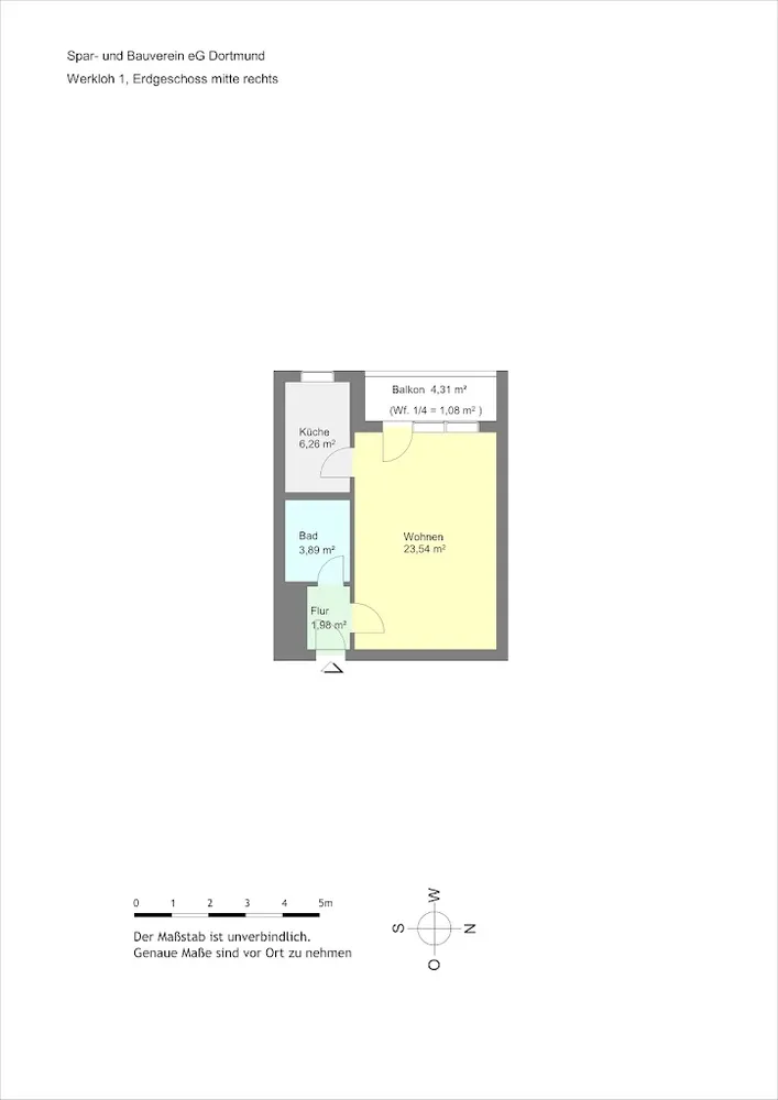 1 Zimmer Wohnung mit 37 m² in Dortmund – Bild 4