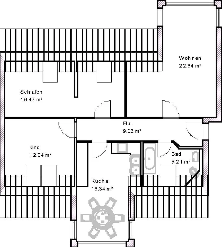 3 room apartment with 82 m² in Magdeburg – Photo 2