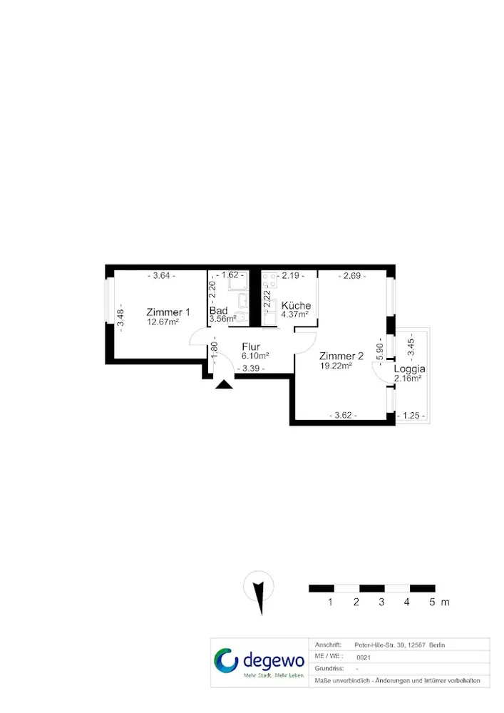 2 Zimmer Wohnung mit 48 m² in Berlin – Bild 6