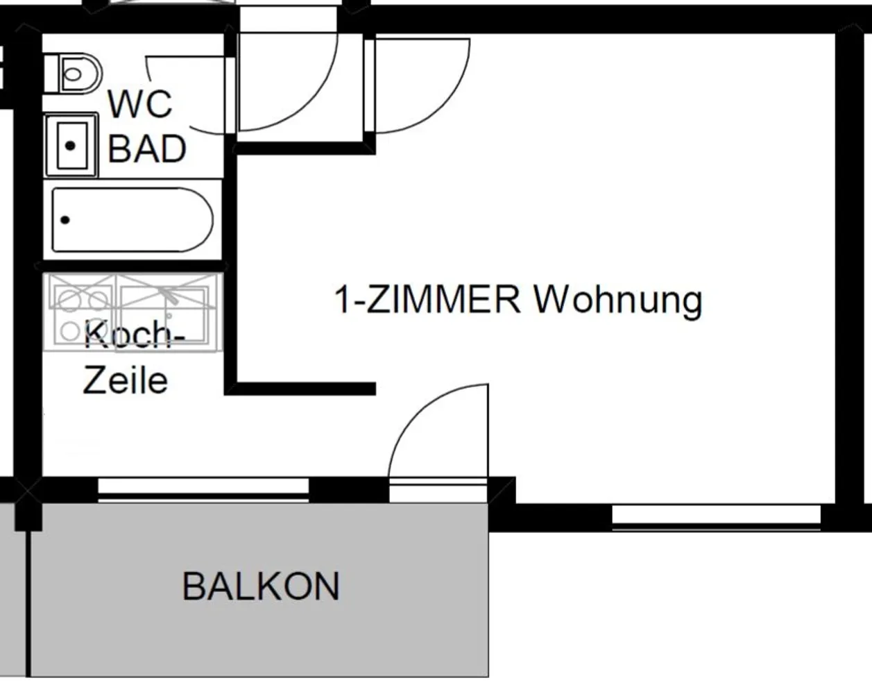 1 Zimmer Wohnung mit 30 m² in Stuttgart – Bild 1