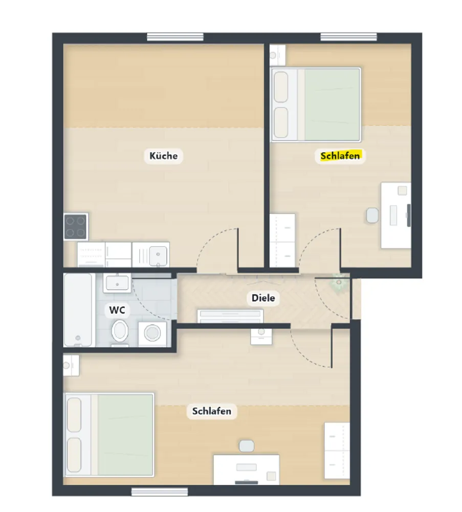 1 Zimmer Wohnung mit 11 m² in Karlsruhe – Bild 9