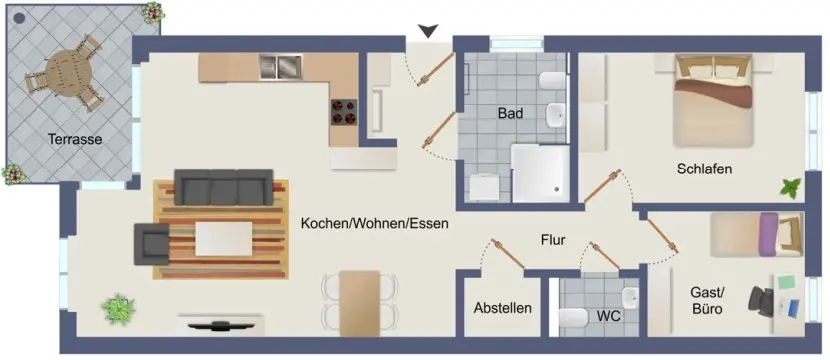 3 Zimmer Wohnung mit 76 m² in Leer – Bild 4