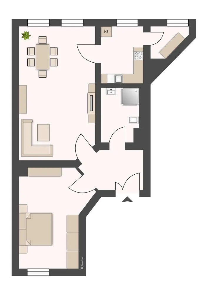 2 Zimmer Wohnung mit 52 m² in Leipzig – Bild 2
