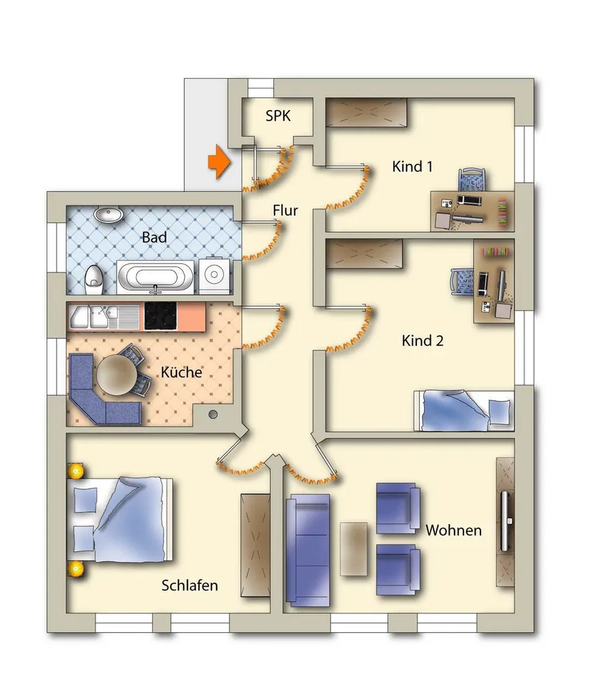 4 room apartment with 85 m² in Freiberg – Photo 2