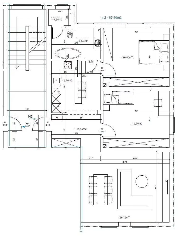 3 room apartment with 85 m² in Brunswick – Photo 2