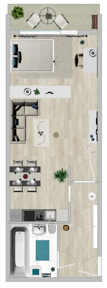 1 Zimmer Wohnung mit 31 m² in Erfurt – Bild 3