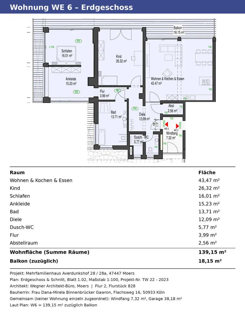 4 Zimmer Wohnung mit 157 m² in Moers – Bild 2