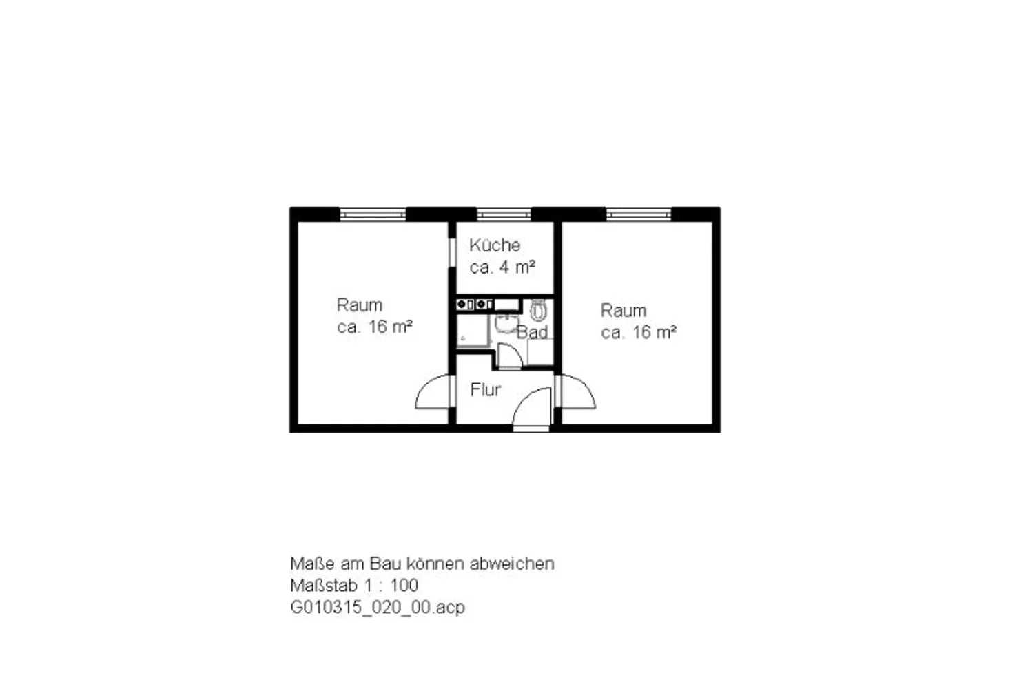 2 Zimmer Wohnung mit 41 m² in Halle (Saale) – Bild 3
