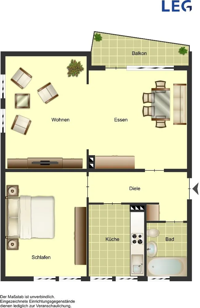 3 Zimmer Wohnung mit 69 m² in Duisburg – Bild 2