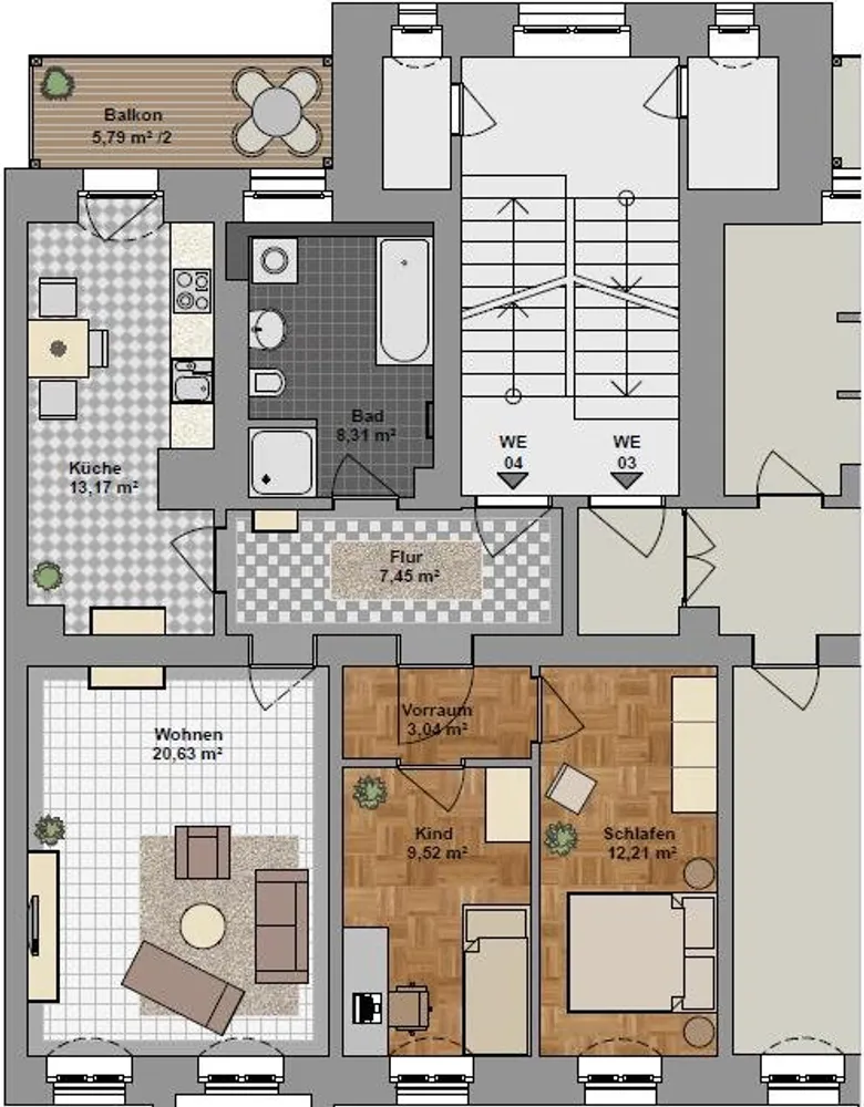 3 Zimmer Wohnung mit 77 m² in Chemnitz – Bild 8