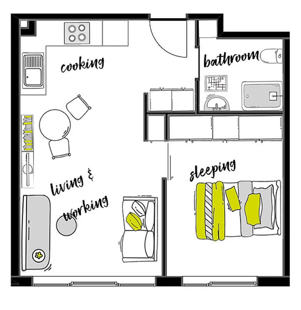 2 Zimmer Wohnung mit 44 m² in Heidelberg – Bild 2