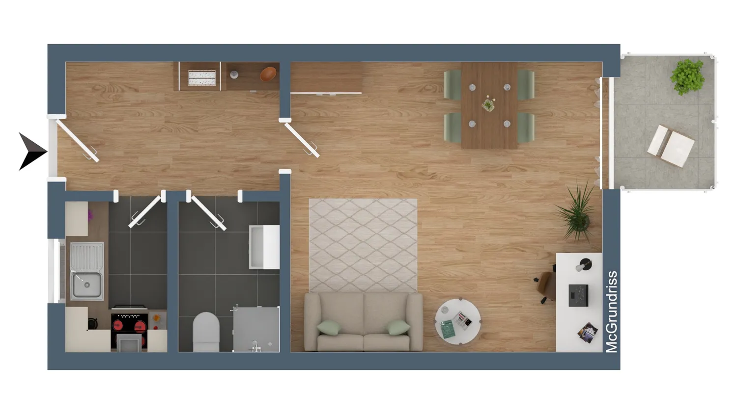 2 Zimmer Wohnung mit 33 m² in Freiburg im Breisgau – Bild 9