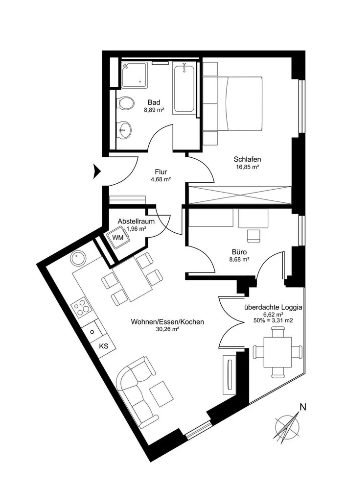 3 Zimmer Wohnung mit 75 m² in Hamburg – Bild 5