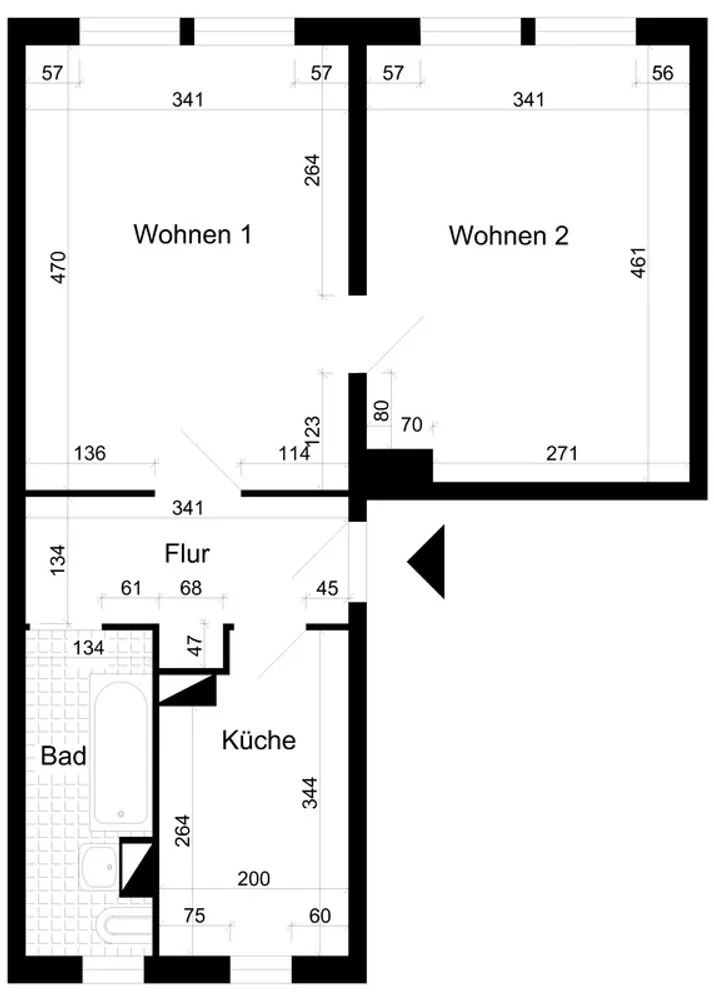 2 room apartment with 46 m² in Magdeburg – Photo 2