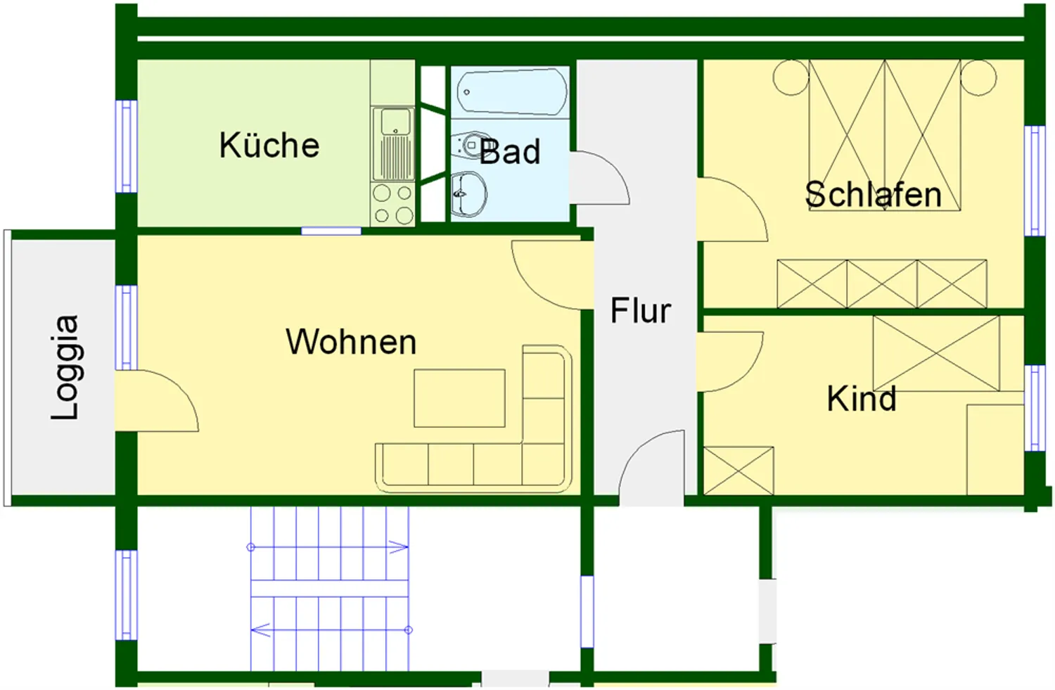 3 Zimmer Wohnung mit 67 m² in Wernigerode – Bild 2