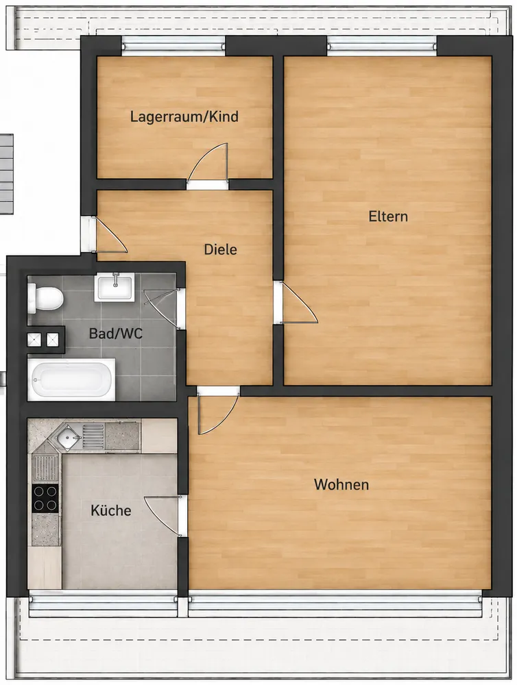 3 room apartment with 77 m² in Weiden in der Oberpfalz – Photo 3
