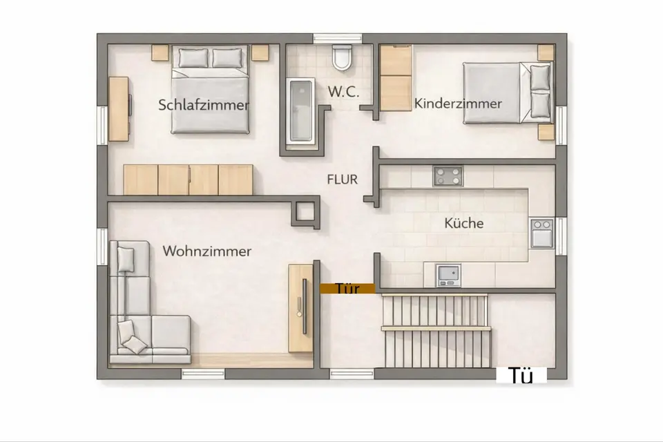 3 room apartment with 60 m² in Fellbach – Photo 5