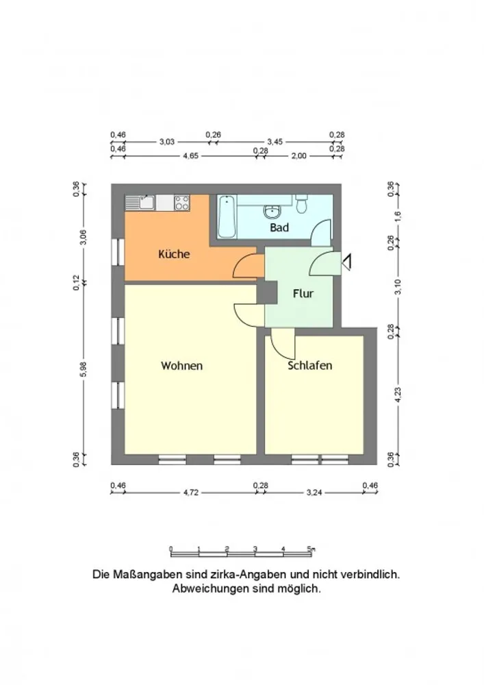 2 Zimmer Wohnung mit 65 m² in Merseburg – Bild 2
