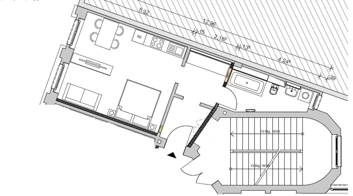 1 Zimmer Wohnung mit 41 m² in Leipzig – Bild 2