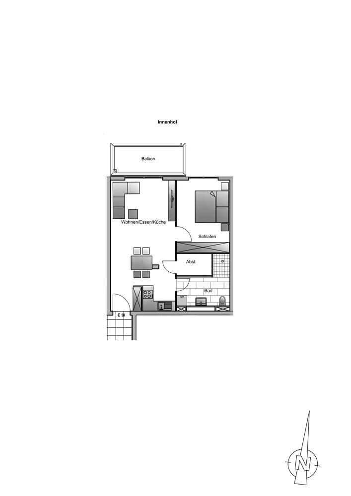 2 Zimmer Wohnung mit 57 m² in Aschaffenburg – Bild 2
