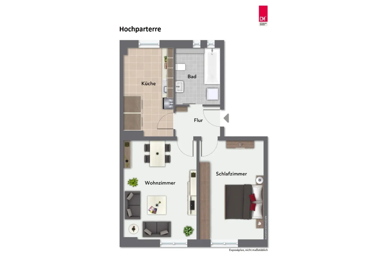 2 Zimmer Wohnung mit 51 m² in Dresden – Bild 3