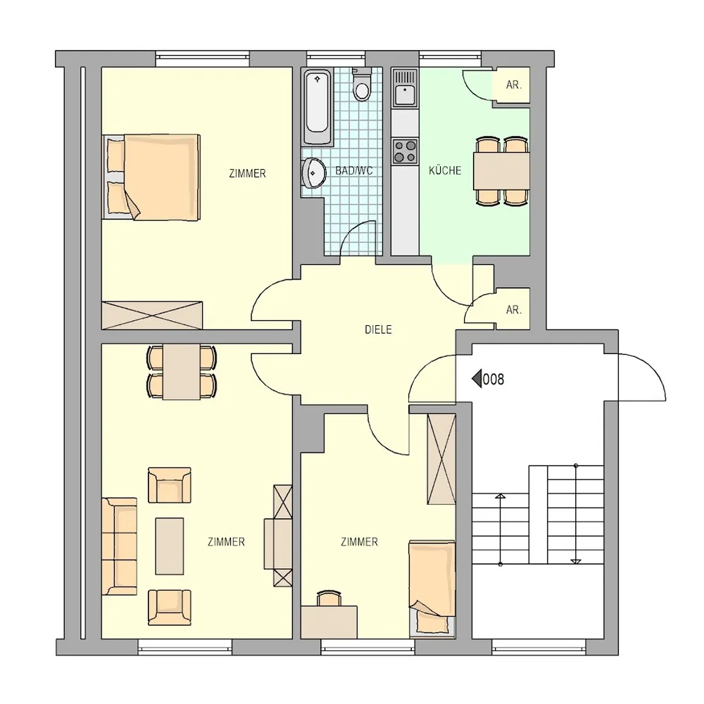 3 Zimmer Wohnung mit 71 m² in Herne – Bild 4