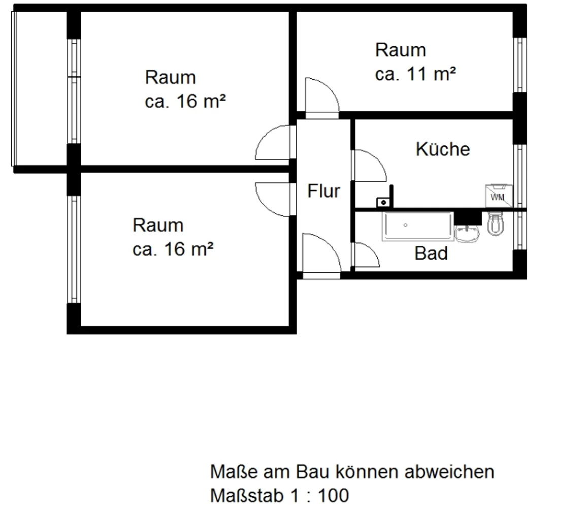 3 Zimmer Wohnung mit 60 m² in Halle (Saale) – Bild 12