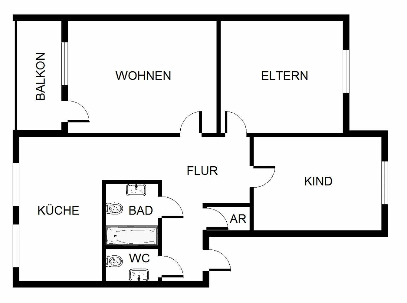 4 Zimmer Wohnung mit 76 m² in Dortmund – Bild 2