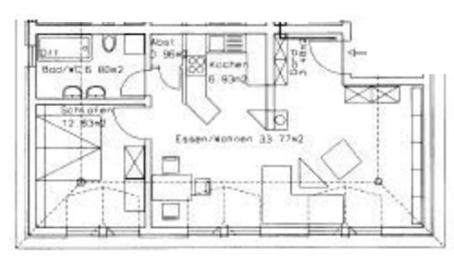 2 room apartment with 60 m² in Kamenz – Photo 1