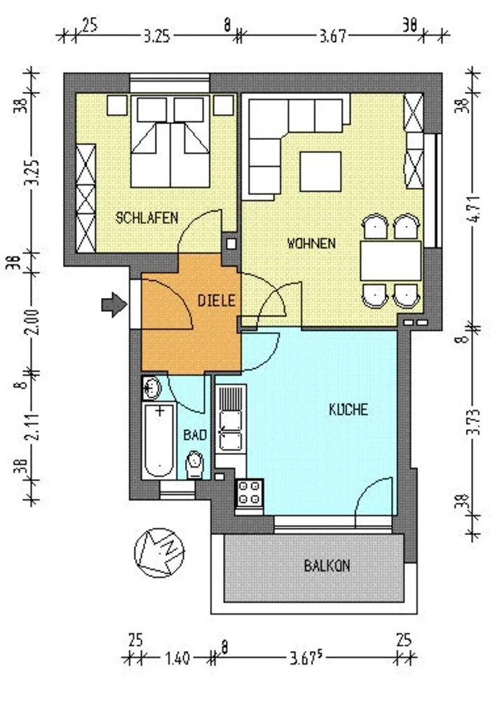 2 Zimmer Wohnung mit 47 m² in Berlin – Bild 2